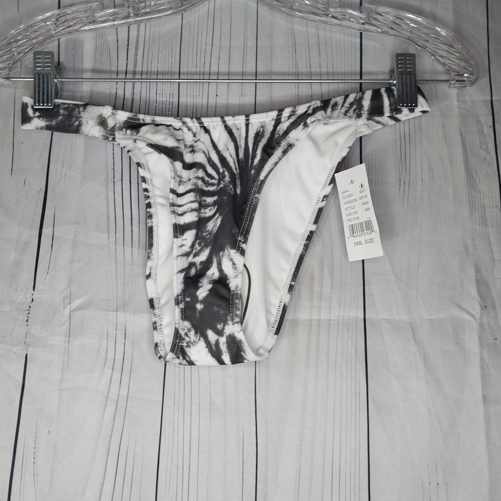 L.A Hearts By PacSun Black and White Tie Dye Cheeky Bikini Bottom NWT